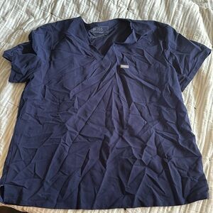 Navy blue figs scrub top xxl